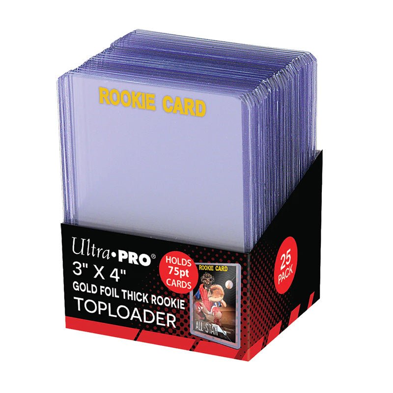 Ultra PRO 3" x 4" "Rookie Gold" Toploaders (25ct) for Standard Size Cards